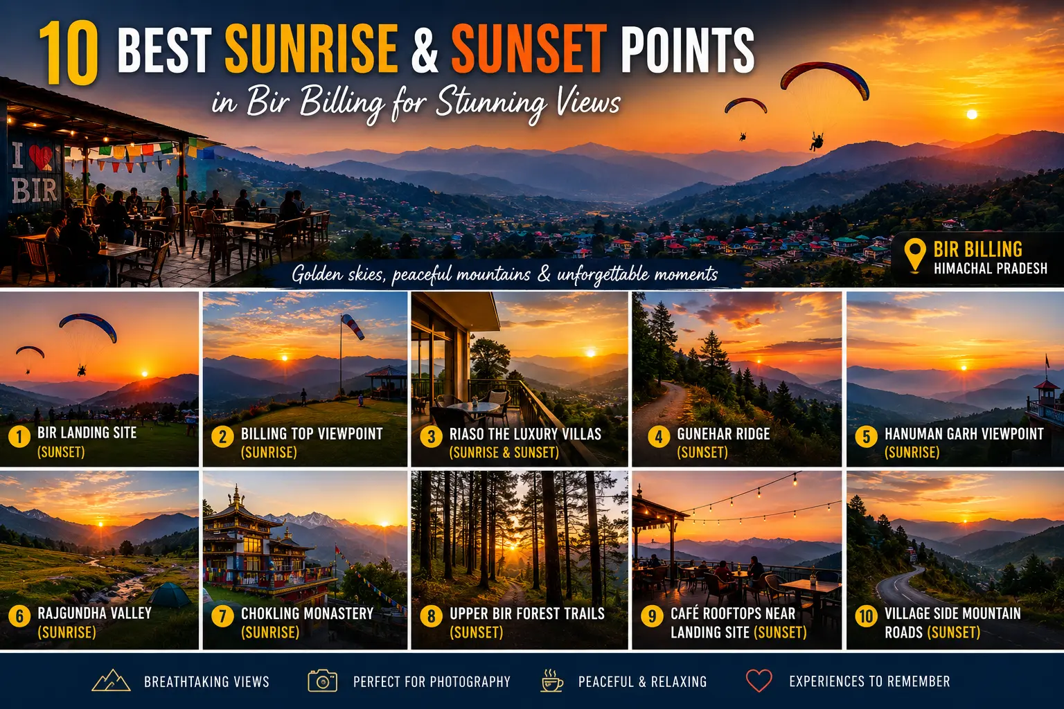 Best Sunrise & Sunset Points in Bir Billing